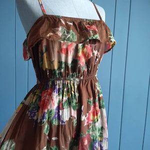 S - M - 90s Summer Cotton Jumpsuit Playsuit - Hippie Wide Leg Romper - Boho Floral Romper