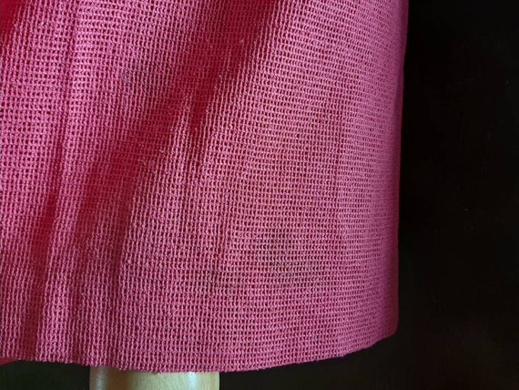 S - 60s Mod Dress Pink Cotton Dress - Japanese Vi… - image 9