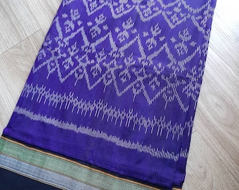 Boho Hippie Sarong Wrap - Rare Vintage Sarong - Lao Ikat Cotton Wrap - Handwoven cotton - FREE SHIPPING with tracking number