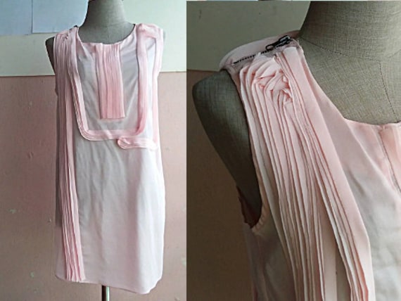 Minimalist Pink Top Tunic Blouse - Sleeveless Summ