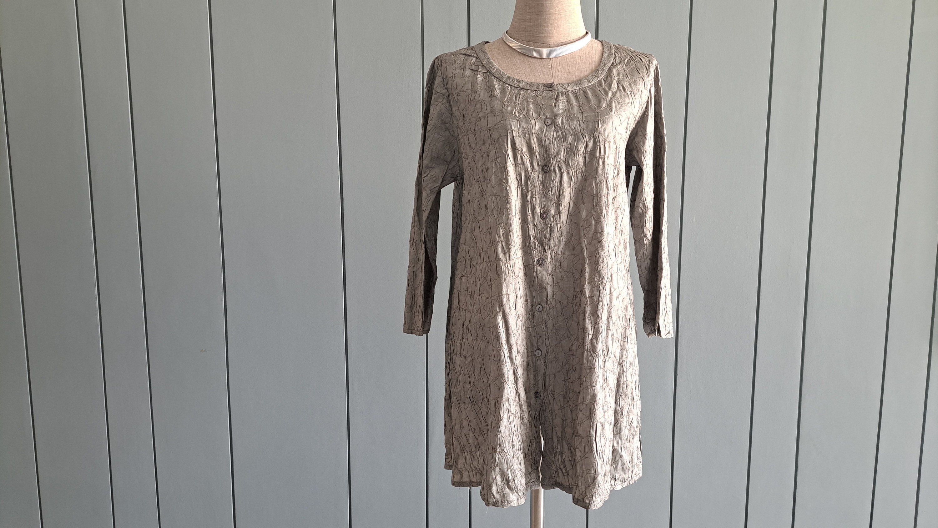 Ensemble Veste Et Jupe En Laine Mélangée Eileen Fisher - Taille 2 (L) - Gris/Brun - Occasion Très Bon État