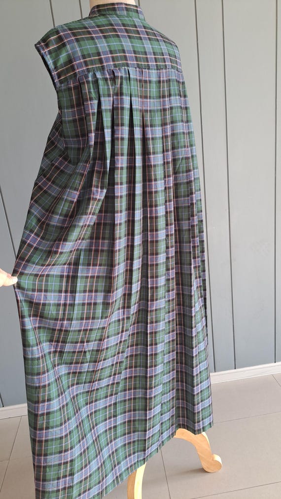 green check summer dress Green Check Maxi Dress Singlet main image 1