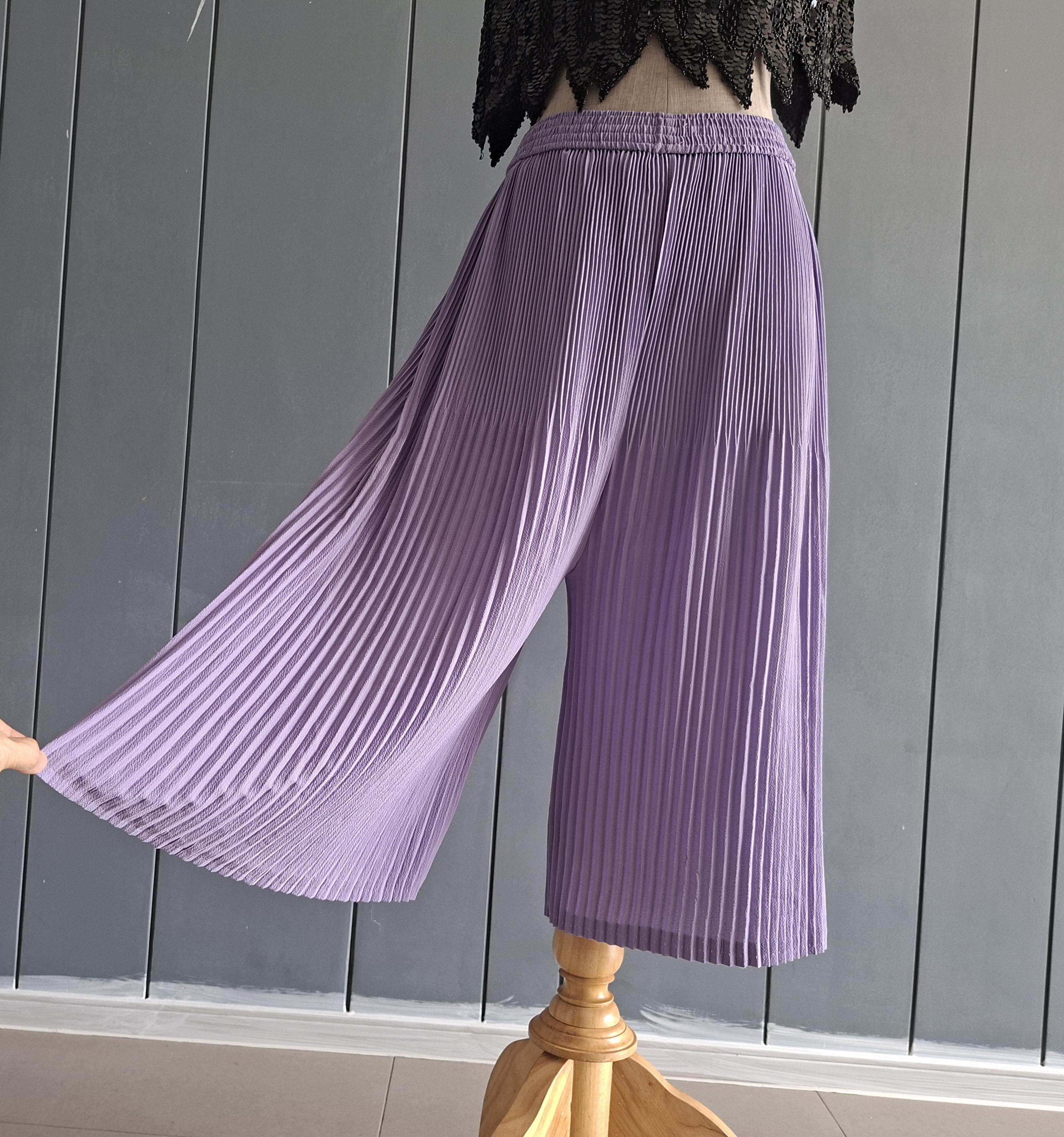 Purple Pleated Pants - Etsy Canada
