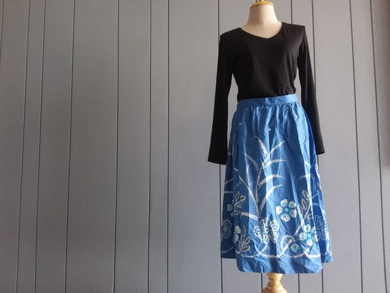 S #RetroTheory - 80s Indigo Tie Dyed Skirt - Shib… - image 2