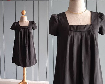 Y2K Das Kleine Schwarze - Klassisches Minimalistisches Schwarz Schwarzes Schleifenkleid - Zierliches Kleines Schwarzes A - Linienkleid - KOSTENLOSER VERSAND