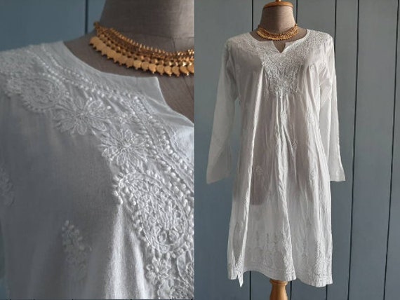 M - Vintage Indian Cotton Top - Boho - Hippie - G