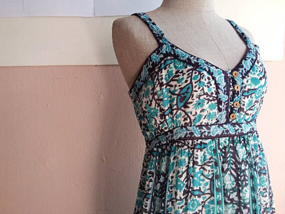 S - Summer Maxi Dress - 90s Boho Maxi Dress - Indi