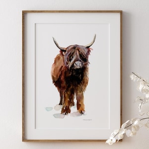 highlander cattle bull art print