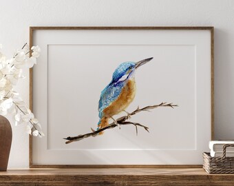 イギリスのカワセミのプリント - ガラスモザイクカワセミ - 限定