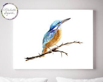 LEX – Origineel olieverfschilderij van een ijsvogel (30x40 cm