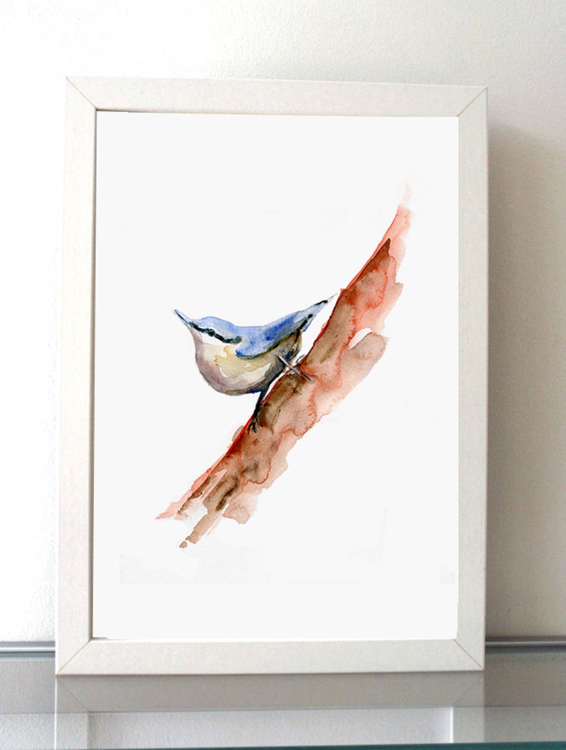 Nuthatch Watercolor Painting Giclee Art Print Animal - Etsy