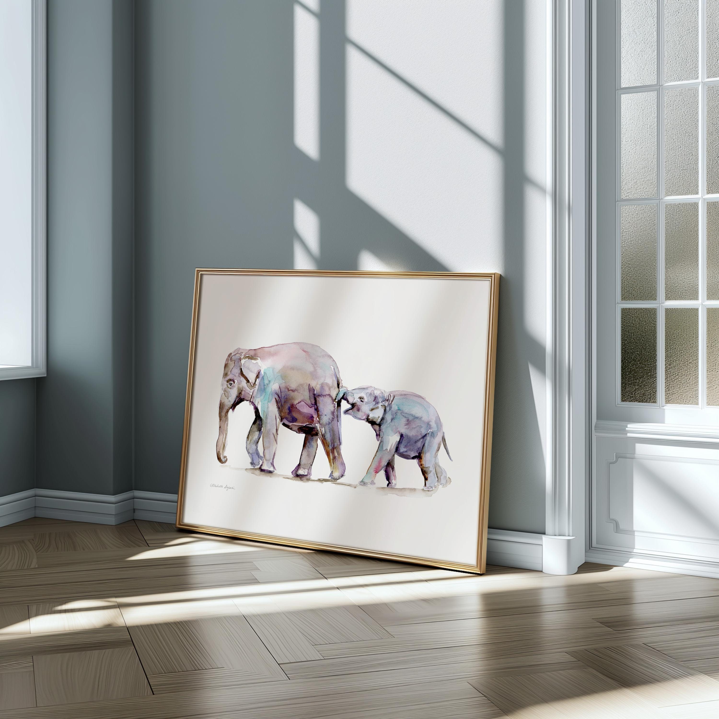 Moeder en baby olifant print olifanten aquarel schilderij olifantje print  lila roze grijs decoratie olifanten kinderkamer kunst geboorte - Etsy België, image size:3000x3000
