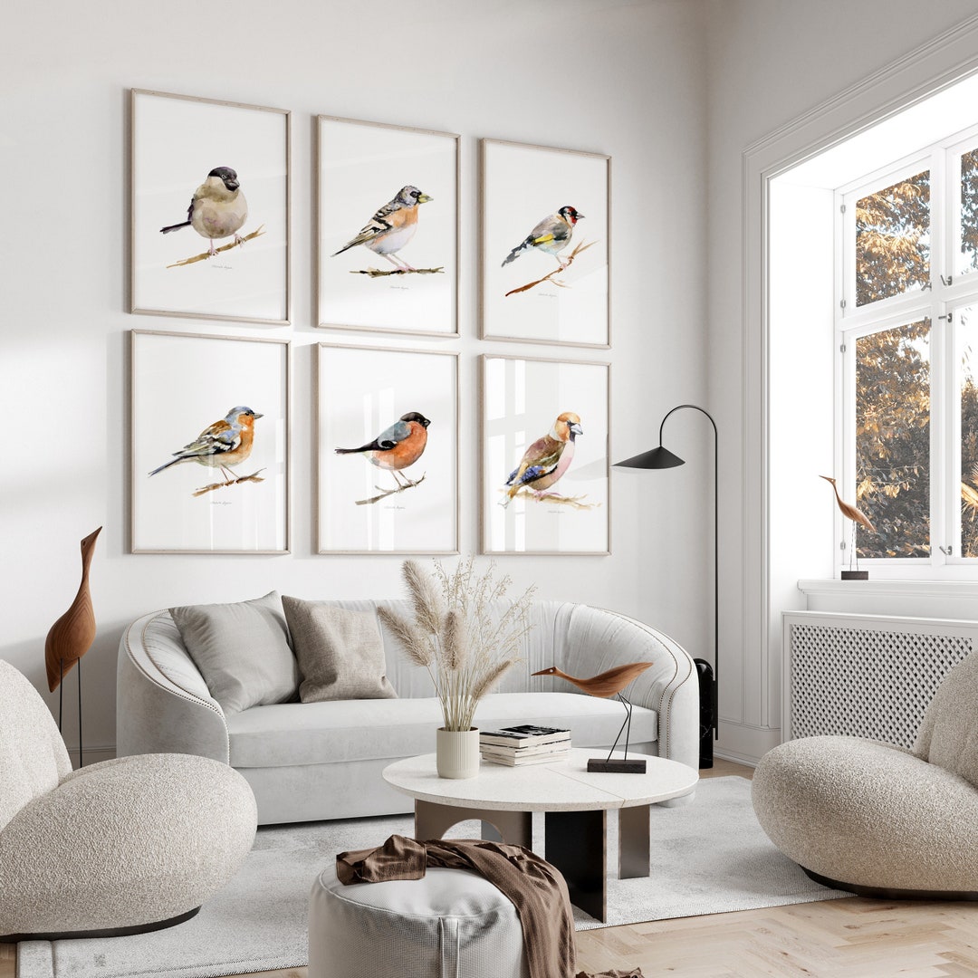 Set of 6 Finch Bird Prints – Goldfinch, Bullfinch, Chaffinch Art - Etsy ...