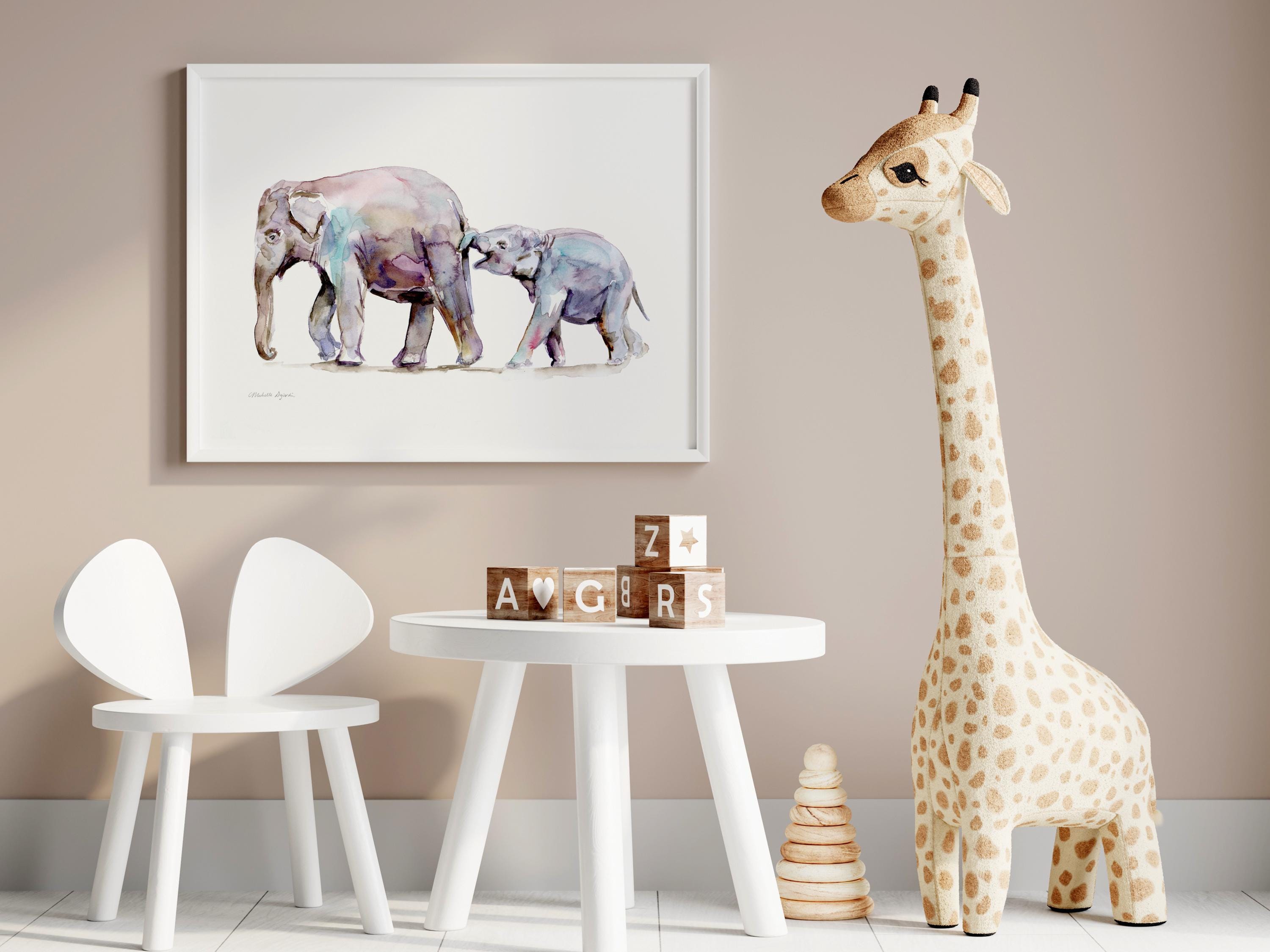 Moeder en baby olifant print olifanten aquarel schilderij olifantje print  lila roze grijs decoratie olifanten kinderkamer kunst geboorte - Etsy België, image size:3000x2250