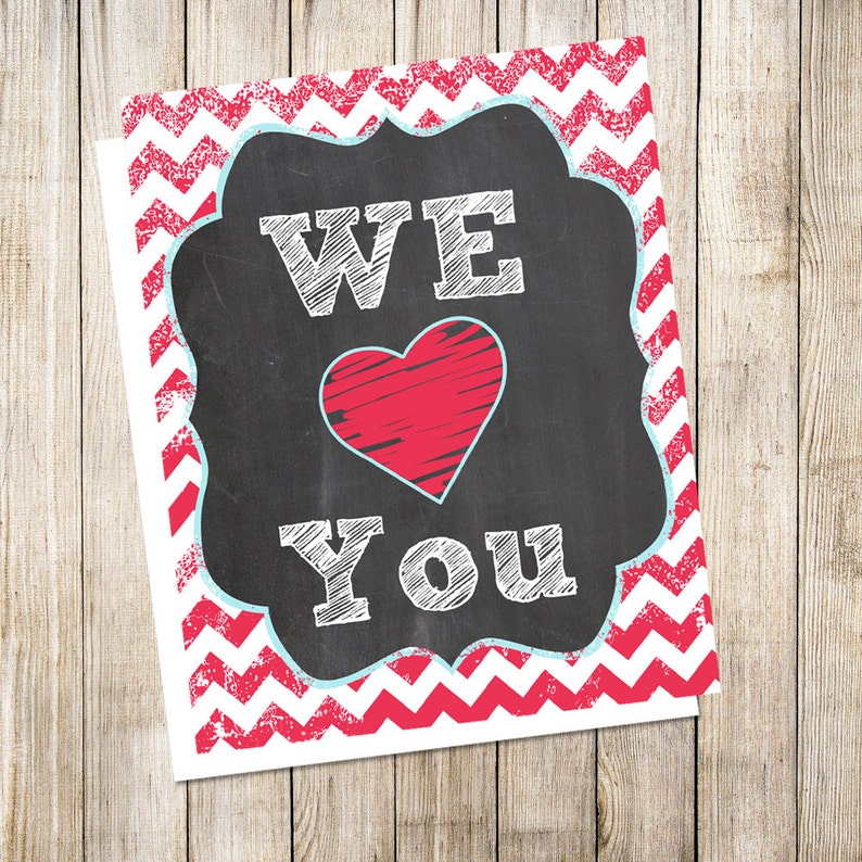 WE LOVE YOU Valentine's Day Sign Personalized Photo Prop | Etsy