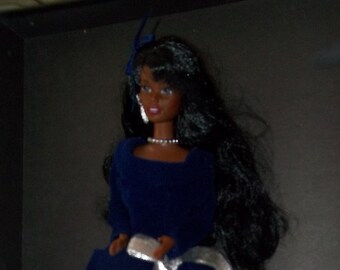 Winter Velvet Barbie Etsy