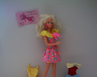 Barbie Easter Treats Doll Collection Original Vintage Teresa Rappin Rockin Dress Shoes Earrings Mattel Barbie Dress Outfit Clothing Ensemble