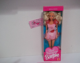 Red Romance Barbie 1992 Mattel New in Box #3161 Red Pink Ensemble Hearts Christmas Valentines Date Night Dance Free Shipping within US