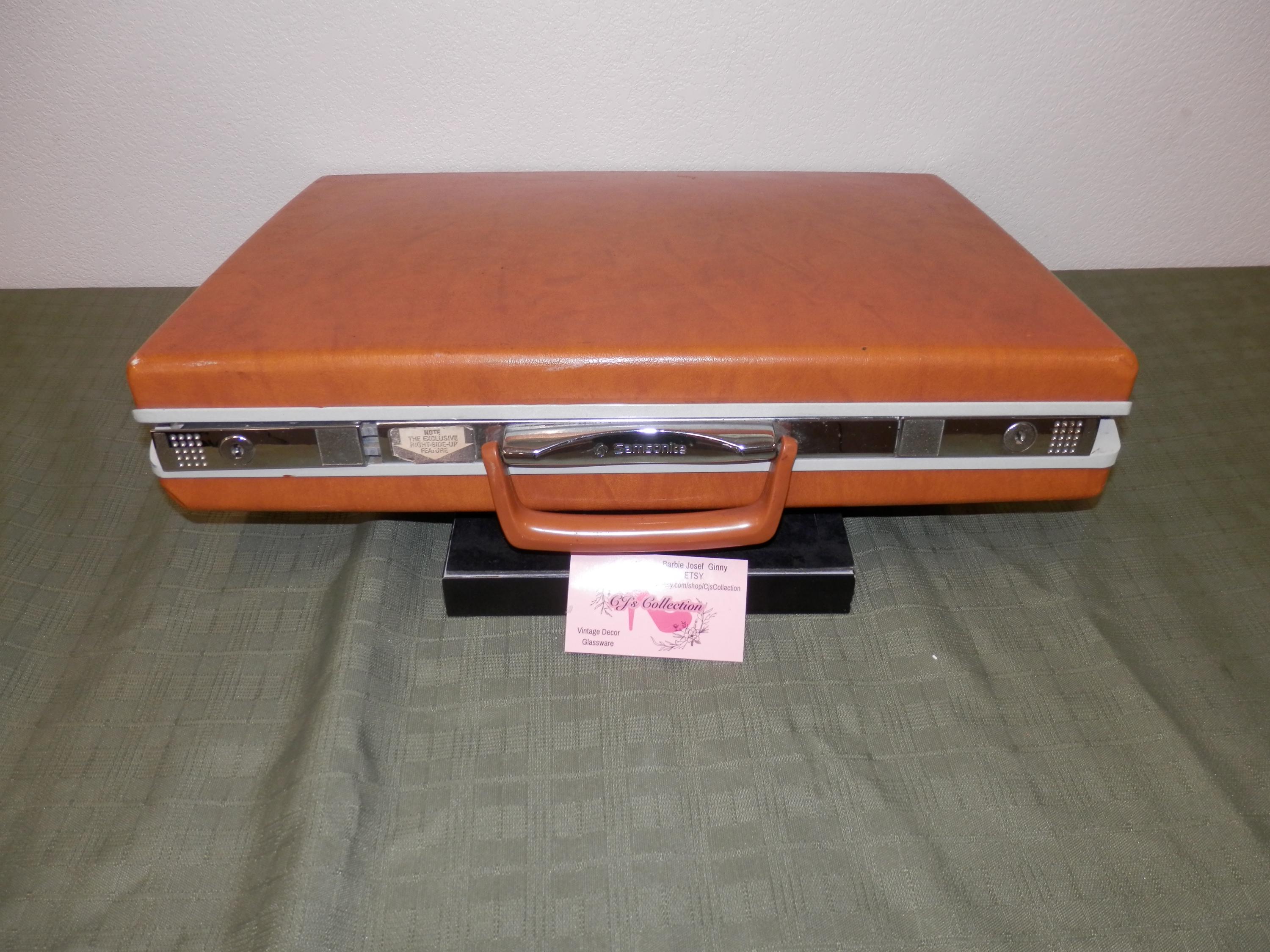 Vintage brown samsonite suitcase - Etsy 日本