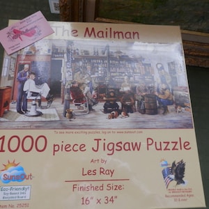 The Mailman Puzzle van SunsOut Art van Les Ray Kwaliteitsstukken Gloednieuw in verpakking 1000 stukjes Gemaakt in de VS Gratis verzending in Cont US