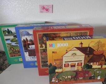 Puzzles Choose Two Charles Wysoki  1000 piece  New Never Opened  by Milton Bradley FREE Ship in Cont. U.S.