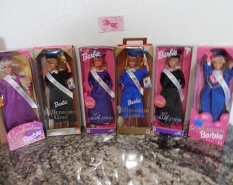 Graduation Barbie Class of 2026 Graduation Doll Magenta, Royal Blue, Black, Purple Gown Choose Your Color OOAK Box Accessories