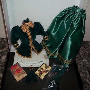 Yuletide Romance Samt Barbie Outfit Geldbörse Schuhe Bürste Special Edition Hallmark Mattel 1996 #15621 Versandkostenfrei w / in Cont. USA