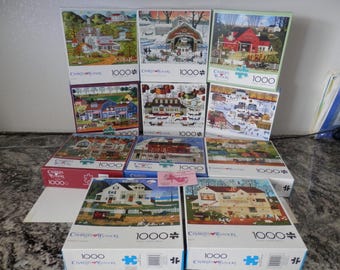 Puzzles Free Ship U.S. Charles Wysoki 1000 pc Next! Sea Buglers Beaver Hat Mr Swallowbark Pickwick Cottage Farm + Buffalo Great Quality