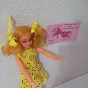 New Dramatic Living Skipper Vintage Doll #1117 Mattel 1969 Eyelashes Tea Party Dress Shoes by Mattel # 1924 in 1966 TLC Fair Condition
