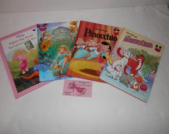 SALE Disney Books The Fairy w/o Wings, Aristocats, Pinocchio, Piglet's Big Movie 4 Wonderful Children's Collection  Free Ship in Cont US
