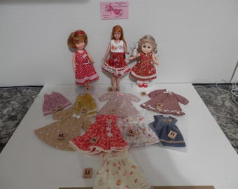 Skipper Penny Brite Dresses Handmade Vintage Style Cotton Prints Lace Ruffles Sweet Simple Age Appropriate Dolls Not Included Many choices