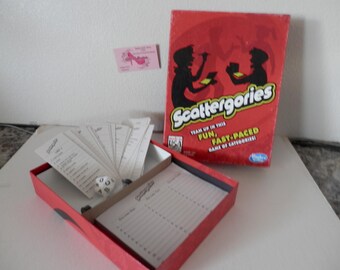 Scattergories Game Hasbro Great Condition Box Slight Shelf Wear 2+ Players Fun Family Game Free Ship U.S.