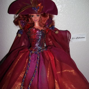 Vestido, sombrero, pendientes y anillo para muñeca Barbie Autumn Glory, nuevo de 1995, Mattel n.° 15204, envío GRATIS dentro de los EE. UU. continentales.