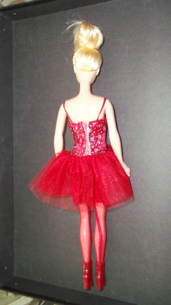 A Barbie Puppenkleidung schwarz Netzstrumpfhose BRANDNEU 