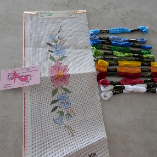 Broderie par Creative Needle Belles fleurs J&P Coats Fil à broder inclus Projet d'artisanat héritage amusant et facile Fabriqué aux États-Unis