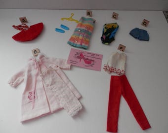 Skipper Ricky Skooter Clothes Vtg. Outfits Sunny Pastels 1910 Dream Time 1909 Ice Skating 1908 Tropical Skipper Swimsuit Red 2 Pc. Pant Set