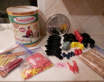 Tinkertoy 325 PC USED Mega Building Set Educational Fun Learning Toy for All Ages Missing several pieces 268 pieces included FREE Ship U.S.
