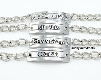 Diciassette braccialetti con nome Kpop Fandom Bias