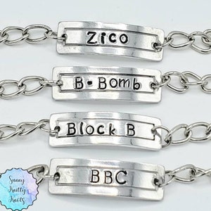 Block B Kpop Fandom Bias Name Bracelets