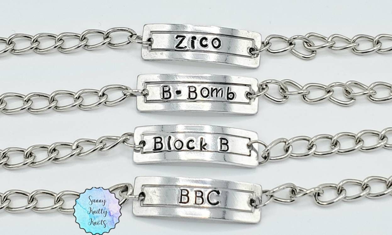 Block B Kpop Fandom Bias Name Bracelets