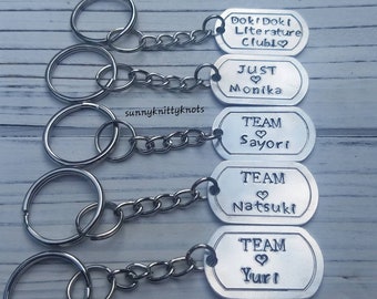 Doki Doki Literature Club! Keychains Just Monika Team Sayori Team Yuri Team Natsuki