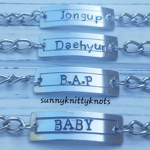 B.A.P Kpop Fandom Bias Name Bracelets