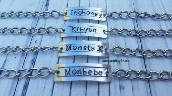 Monsta X Kpop Fandom Bias Name Bracelets Etsy