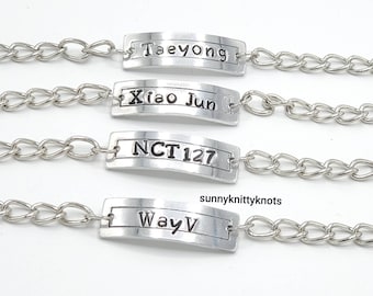 NCT U NCT 127 NCT Dream WayV Kpop Braccialetti con nome sbieco