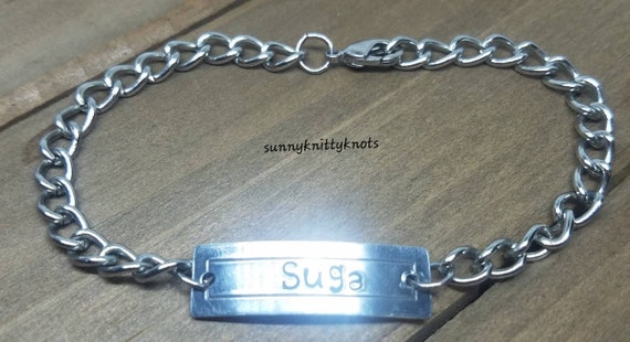 KPOP Idol BTS V Taehyung Surgical steel Simple Link Chain Bracelet Bangtan  boys