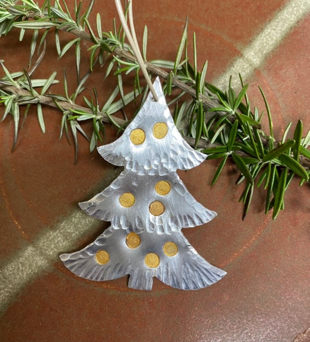 Hand Aluminum Christmas Tree Ornament Etsy