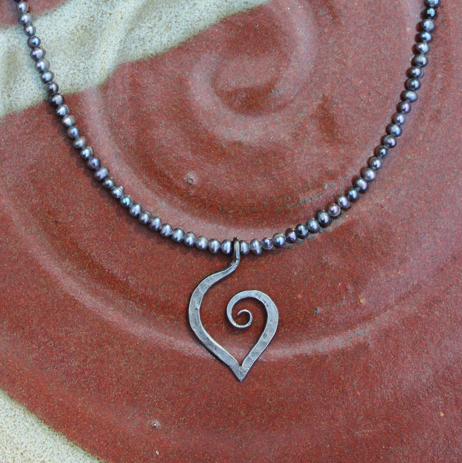 Iron Jewelry Iron 6th Anniversary Heart Necklace on Etsy