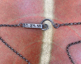 Add-on service fee to stamp your anniversary date to the clasp of a Nancy Fe Designs necklace