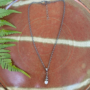 Forged Iron Spiral Necklace and Earring Set image 4