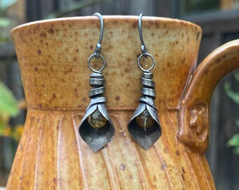 Citrine and Iron Calla Lily